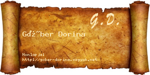 Góber Dorina névjegykártya